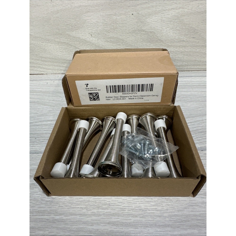 Flexible Spring Door Stops‎ 3 1/4" (Set of 12) & 1 Wedge Door Stopper